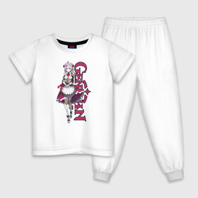 Детская пижама хлопок с принтом GENSHIN IMPACT (Noelle) в Санкт-Петербурге, 100% хлопок |  брюки и футболка прямого кроя, без карманов, на брюках мягкая резинка на поясе и по низу штанин
 | anime | game | genshin | genshin impact | impact | noelle | аниме | игра | ноэлль