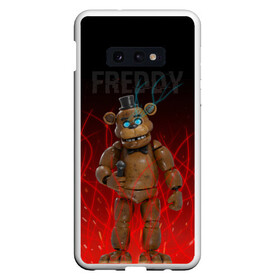 Чехол для Samsung S10E с принтом FNAF FREDDY в Санкт-Петербурге, Силикон | Область печати: задняя сторона чехла, без боковых панелей | игры | искры | красный | стиль | фнаф | фредди