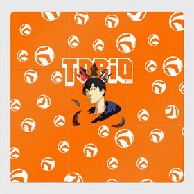 Магнитный плакат 3Х3 с принтом Тобио Кагеяма корона Haikyuu!! в Санкт-Петербурге, Полимерный материал с магнитным слоем | 9 деталей размером 9*9 см | 2 номер | anime | haikyu | haikyuu | king of the court | manga | аниме | волейбол | волейбольный клуб | кагеяма | король | король площадки | манга | мяч | старшая карасуно | тобио | хаику | хаикую
