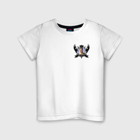 Детская футболка хлопок с принтом Gachi Coart of Arms в Санкт-Петербурге, 100% хлопок | круглый вырез горловины, полуприлегающий силуэт, длина до линии бедер | aniki | billy | billy herrington | gachi | gachimuchi | van | van darkholm | аники | билли | гачи | гачибасс | гачимучи
