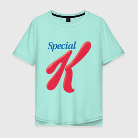 Мужская футболка хлопок Oversize с принтом special k merch Essential в Санкт-Петербурге, 100% хлопок | свободный крой, круглый ворот, “спинка” длиннее передней части | kpop | special k merch essential | корейская попо музыка