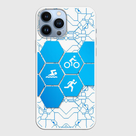 Чехол для iPhone 13 Pro Max с принтом Плыви, Крути, Беги в Санкт-Петербурге,  |  | bike | ironman | run | running | swim | swimming | triathlon | бег | бегун | велосипед | велоспорт | выносливость | железный человек | плавание | спорт на выносливость | триатлон | цикличный вид спорта