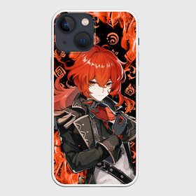 Чехол для iPhone 13 mini с принтом DILUC (FIRE) в Санкт-Петербурге,  |  | anime | diluc | game | genshin | genshin impact | impact | аниме | дилюк | игра