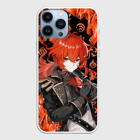 Чехол для iPhone 13 Pro Max с принтом DILUC (FIRE) в Санкт-Петербурге,  |  | anime | diluc | game | genshin | genshin impact | impact | аниме | дилюк | игра