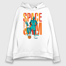 Женское худи Oversize хлопок с принтом Space Jam Lebron в Санкт-Петербурге, френч-терри — 70% хлопок, 30% полиэстер. Мягкий теплый начес внутри —100% хлопок | боковые карманы, эластичные манжеты и нижняя кромка, капюшон на магнитной кнопке | bugs bunny | lebron james | space jam | space jam 2 | space jam a new legacy | tweety | vdzabma | багз банни | космический джем | космический джем 2 | космический джем: новое поколение | леброн джеймс | твити