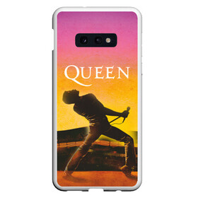 Чехол для Samsung S10E с принтом Queen Freddie Mercury (Z) в Санкт-Петербурге, Силикон | Область печати: задняя сторона чехла, без боковых панелей | freddie mercury | music | queen | брайан мэй | глэм рок | джон дикон | королева | музыка | поп рок | роджер тейлор | фредди меркьюри | хард рок