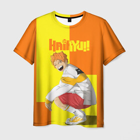 Мужская футболка 3D с принтом Шоё Хината на стиле | Haikyu!! в Санкт-Петербурге, 100% полиэфир | прямой крой, круглый вырез горловины, длина до линии бедер | 10 номер | haikyu | haikyuu | hinata shoyo | karasuno | аниме | волейбол | волейбольный клуб | карасуно | коротышка | красный | мальчик мяч | манга | рыжик | старшая школа | хаикую | чиби чан | шоё хината