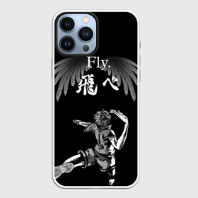 Чехол для iPhone 13 Pro Max с принтом FLY. | ХИНАТА в Санкт-Петербурге,  |  | Тематика изображения на принте: black jackals | fly | fly high | haikyuu | hinata | msby | аниме | волейбол | карасуно | некома | хайкью карасуно | хината