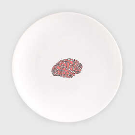 Тарелка с принтом Мозговая активность на 100% в Санкт-Петербурге, фарфор | диаметр - 210 мм
диаметр для нанесения принта - 120 мм | голова | мозг | человек | череп