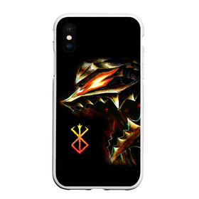 Чехол для iPhone XS Max матовый с принтом BERSERK logo в Санкт-Петербурге, Силикон | Область печати: задняя сторона чехла, без боковых панелей | anime | berserk | аниме | берсерк | бесерк | гатс | манга | мультфильм