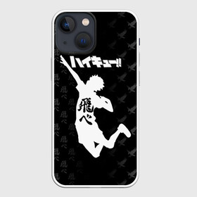 Чехол для iPhone 13 mini с принтом Fly high иероглифами | Haikyuu в Санкт-Петербурге,  |  | anime | haikyu | haikyuu | karasuno | karasuno high | manga | аниме | волейбол | волейбольный клуб | вороны | иероглиф | карасуно | лого | манга | на японском | надпись | старшая школа | флу хайг | хаику | хаикую | черный