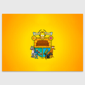 Поздравительная открытка с принтом Simpsons nation в Санкт-Петербурге, 100% бумага | плотность бумаги 280 г/м2, матовая, на обратной стороне линовка и место для марки
 | gomer | simpsons | the simpson | гомер | мульт | мультфильм | симпсоны