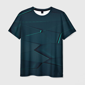 Мужская футболка 3D с принтом GEOMETRY в Санкт-Петербурге, 100% полиэфир | прямой крой, круглый вырез горловины, длина до линии бедер | геометрия | минимализм. | плиты | разлом | фигуры