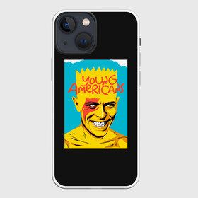 Чехол для iPhone 13 mini с принтом Bart x Bowie в Санкт-Петербурге,  |  | bart | simpsons | the simpson | барт | дэвид бови | дэвид боуи | мульт | мультфильм | симпсоны