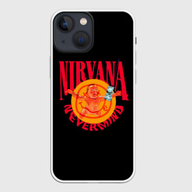 Чехол для iPhone 13 mini с принтом Nevermind в Санкт-Петербурге,  |  | alternative | kurt cobain | metall | music | nirvana | rock | альтернатива | курт кобейн | курт кобэйн | металл | музыка | нирвана | нирванна | рок