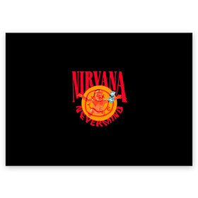 Поздравительная открытка с принтом Nevermind в Санкт-Петербурге, 100% бумага | плотность бумаги 280 г/м2, матовая, на обратной стороне линовка и место для марки
 | Тематика изображения на принте: alternative | kurt cobain | metall | music | nirvana | rock | альтернатива | курт кобейн | курт кобэйн | металл | музыка | нирвана | нирванна | рок