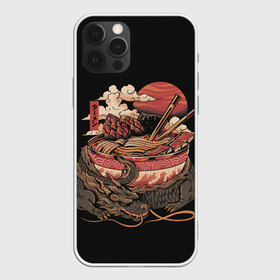 Чехол для iPhone 12 Pro Max с принтом Ramen Protector в Санкт-Петербурге, Силикон |  | chinese | clouds | dawn | defender | dragon | fire breathing | japan | monster | protector | ramen | reptile | sticks | sunset | дракон | закат | защитник | китайский | монстр | облака | огнедышащий | палочки | рамен | рамэн | рассвет | япония