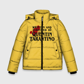 Зимняя куртка для мальчиков 3D с принтом Quentin Tarantino в Санкт-Петербурге, ткань верха — 100% полиэстер; подклад — 100% полиэстер, утеплитель — 100% полиэстер | длина ниже бедра, удлиненная спинка, воротник стойка и отстегивающийся капюшон. Есть боковые карманы с листочкой на кнопках, утяжки по низу изделия и внутренний карман на молнии. 

Предусмотрены светоотражающий принт на спинке, радужный светоотражающий элемент на пуллере молнии и на резинке для утяжки | directed by quentin tarantino | mem qwentin | quentin tarantino | written and directed by quentin tarantino | бешенные псы | криминальное чтиво | любимый режиссер | мем | мем квентин тарантино | режиссер | режиссер квентин тарантино