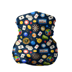 Бандана-труба 3D с принтом Разные Игры в Санкт-Петербурге, 100% полиэстер, ткань с особыми свойствами — Activecool | плотность 150‒180 г/м2; хорошо тянется, но сохраняет форму | 777 | billiards | bowling | casino | darts | fortune | games | joker | poker | roulette | азарт | бильярд | боулинг | дартс | джокер | игровые автоматы | игры | казино | карты | масти | покер | рулетка | фортуна