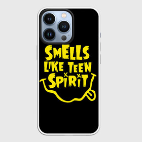 Чехол для iPhone 13 Pro с принтом Smells like teen spirit в Санкт-Петербурге,  |  | alternative | kurt cobain | metall | music | nirvana | rock | альтернатива | курт кобейн | курт кобэйн | металл | музыка | нирвана | нирванна | рок