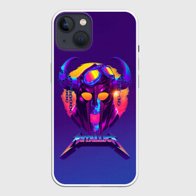 Чехол для iPhone 13 с принтом Metallica Neon в Санкт-Петербурге,  |  | alternative | metalica | metall | metallica | music | rock | альтернатива | джеймс хэтфилд | металика | металл | металлика | музыка | рок