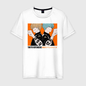 Мужская футболка хлопок с принтом Tokyo Revengers в Санкт-Петербурге, 100% хлопок | прямой крой, круглый вырез горловины, длина до линии бедер, слегка спущенное плечо. | anime | tokyo revengers | аниме | манга | токийские мстители