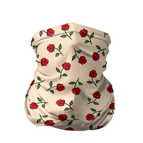 Бандана-труба 3D с принтом Прованс из роз в Санкт-Петербурге, 100% полиэстер, ткань с особыми свойствами — Activecool | плотность 150‒180 г/м2; хорошо тянется, но сохраняет форму | Тематика изображения на принте: flowers | girls | red roses | roses | vintage | букет | бутоны | винтаж | девушкам | женщинам | красные розы | красные цветы | листья | нарисованные цветы | подарок | природа | прованс | розы | узор | цветочный принт