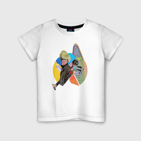 Детская футболка хлопок с принтом Энди Уорхол pop-art в Санкт-Петербурге, 100% хлопок | круглый вырез горловины, полуприлегающий силуэт, длина до линии бедер | pop art | дизайнер | искусство | поп арт | портрет | современное искусство | творчество | уорхол | художник | энди уорхол