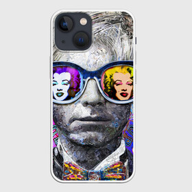 Чехол для iPhone 13 mini с принтом Andy Warhol (Энди Уорхол) в Санкт-Петербурге,  |  | andy warhol | warhol | бабочка | берюзовая | бирюзовая мэрилин | галстук бабочка | картина | мерелин | мерлин | мэрелин | мэрилин | очки | портрет | уорхол | энди уорхол | эндрю уорхол