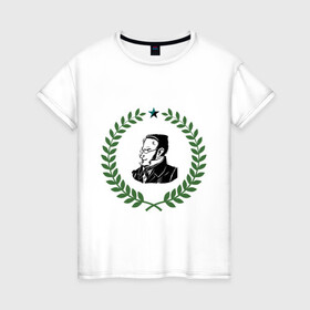 Женская футболка хлопок с принтом Макс Штирнер в Санкт-Петербурге, 100% хлопок | прямой крой, круглый вырез горловины, длина до линии бедер, слегка спущенное плечо | anarchy | spook | stirner | анархизм | исторические личности | философы | штирнер