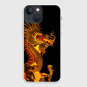 Чехол для iPhone 13 mini с принтом Золотой китайский дракон в Санкт-Петербурге,  |  | азиатский дракон | дракон | золотой | золотой азиатский дракон | золотой дракон | золотой китайский дракон | золотой японский дракон | китайский дракон | японский дракон