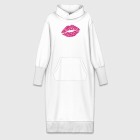 Платье удлиненное хлопок с принтом Сахарный поцелуй губ в Санкт-Петербурге,  |  | блестки | блестящий | губки | губы | краски | отпечаток | поцелуй | розовый