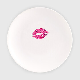 Тарелка с принтом Сахарный поцелуй губ в Санкт-Петербурге, фарфор | диаметр - 210 мм
диаметр для нанесения принта - 120 мм | Тематика изображения на принте: блестки | блестящий | губки | губы | краски | отпечаток | поцелуй | розовый