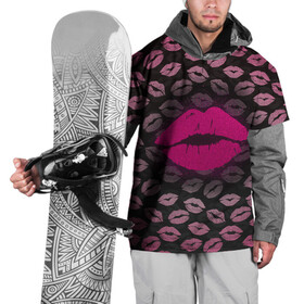Накидка на куртку 3D с принтом Малиновые губы в Санкт-Петербурге, 100% полиэстер |  | Тематика изображения на принте: блестки | блестящий | губки | губы | желтый | звезды | краски | отпечаток | поцелуй | розовый | сверкает