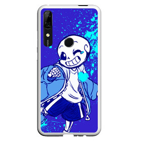 Чехол для Honor P Smart Z с принтом UNDERTALE SANS BLUE в Санкт-Петербурге, Силикон | Область печати: задняя сторона чехла, без боковых панелей | sans | undertale | андертале | андертейл | гтвукефду | игра | подземная история | подземная сказка | санс | ундертале