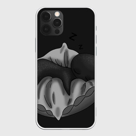 Чехол для iPhone 12 Pro Max с принтом Сплюха в Санкт-Петербурге, Силикон |  | black | dark | dream | gothic | gray | monochrome | mork2028 | night | shadow | sleep | white | готический | монохромный | морк2028 | ночь | серый | сон | спящий | тень | тьма | чёрно белый