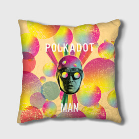 Подушка 3D с принтом Polkadot Man в Санкт-Петербурге, наволочка – 100% полиэстер, наполнитель – холлофайбер (легкий наполнитель, не вызывает аллергию). | состоит из подушки и наволочки. Наволочка на молнии, легко снимается для стирки | polka dot man | polkadot man | suicide squad | the suicide squad | vdzabma | человек в горошек