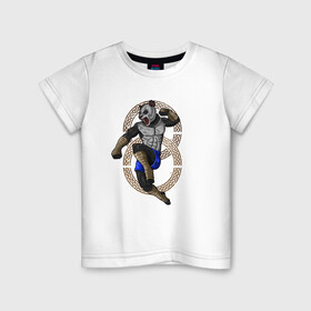 Детская футболка хлопок с принтом Тайская панда в Санкт-Петербурге, 100% хлопок | круглый вырез горловины, полуприлегающий силуэт, длина до линии бедер | боец | бой | иллюстрация | муай тай | тайский бокс