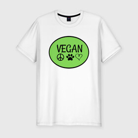 Мужская футболка хлопок Slim с принтом Vegan Family в Санкт-Петербурге, 92% хлопок, 8% лайкра | приталенный силуэт, круглый вырез ворота, длина до линии бедра, короткий рукав | green | greenpaece | nature | sport | vegan | yoga | веган | вегетарианец | гринпис | еда | животные | жизнь | здоровье | зеленый | йога | мир | овощи | пища | планета | природа | растение | спорт | тело | фрукты