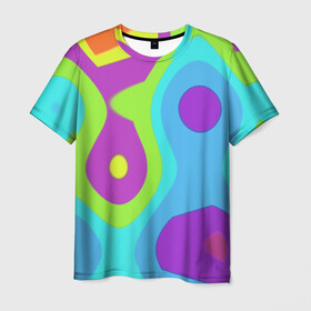 Мужская футболка 3D с принтом Калейдоскоп в Санкт-Петербурге, 100% полиэфир | прямой крой, круглый вырез горловины, длина до линии бедер | абстракция | калейдоскоп | пестрое | разноцветное