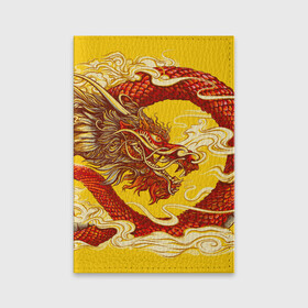 Обложка для паспорта матовая кожа с принтом Китайский Дракон, China Dragon в Санкт-Петербурге, натуральная матовая кожа | размер 19,3 х 13,7 см; прозрачные пластиковые крепления | chinese dragon | dhina dragon | dragon | азиатский дракон | восточный дракон | дракон | китайские драконы | китайский дракон | красный дракон | традиционный китайский дракон | японский дракон