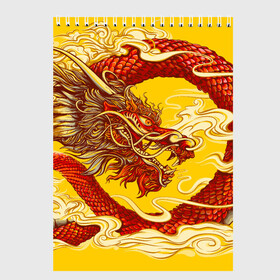 Скетчбук с принтом Китайский Дракон, China Dragon в Санкт-Петербурге, 100% бумага
 | 48 листов, плотность листов — 100 г/м2, плотность картонной обложки — 250 г/м2. Листы скреплены сверху удобной пружинной спиралью | Тематика изображения на принте: chinese dragon | dhina dragon | dragon | азиатский дракон | восточный дракон | дракон | китайские драконы | китайский дракон | красный дракон | традиционный китайский дракон | японский дракон