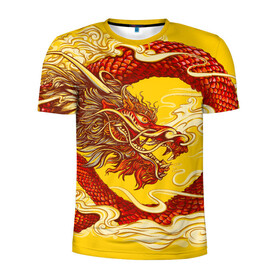 Мужская футболка 3D спортивная с принтом Китайский Дракон, China Dragon в Санкт-Петербурге, 100% полиэстер с улучшенными характеристиками | приталенный силуэт, круглая горловина, широкие плечи, сужается к линии бедра | Тематика изображения на принте: chinese dragon | dhina dragon | dragon | азиатский дракон | восточный дракон | дракон | китайские драконы | китайский дракон | красный дракон | традиционный китайский дракон | японский дракон