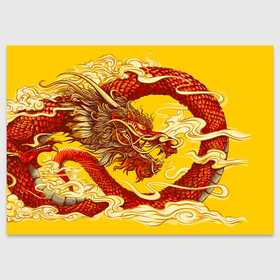 Поздравительная открытка с принтом Китайский Дракон, China Dragon в Санкт-Петербурге, 100% бумага | плотность бумаги 280 г/м2, матовая, на обратной стороне линовка и место для марки
 | Тематика изображения на принте: chinese dragon | dhina dragon | dragon | азиатский дракон | восточный дракон | дракон | китайские драконы | китайский дракон | красный дракон | традиционный китайский дракон | японский дракон