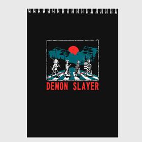 Скетчбук с принтом Demon slayer в Санкт-Петербурге, 100% бумага
 | 48 листов, плотность листов — 100 г/м2, плотность картонной обложки — 250 г/м2. Листы скреплены сверху удобной пружинной спиралью | anime | beatles | kimetsu no yaiba | аниме | анимэ | битлз | клинок рассекающий демонов