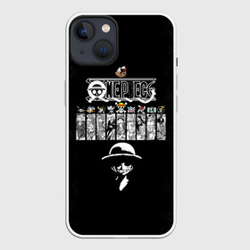 Чехол для iPhone 13 с принтом Пираты Соломенной Шляпы One Piece в Санкт-Петербурге,  |  | anime | manga | one piece | аниме | большой куш | ван пис | весёлый роджер | вон пис | король пиратов | логотип | манга | монки д. луффи | мугивары | перекрещённый костями | пират | пиратский флаг