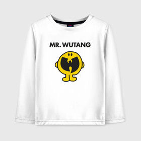 Детский лонгслив хлопок с принтом Mr. Wu-Tang в Санкт-Петербурге, 100% хлопок | круглый вырез горловины, полуприлегающий силуэт, длина до линии бедер | black | gza | hip hop | method man | music | new york | odb | old school | rap | rza | wu tang | wu tang clan | аудио | винил | ву тэнг | граффити | диджей | кассета | микрофон | музыка | нью йорк | пластинка | рэп | рэпер | хип хоп