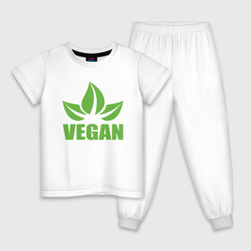 Детская пижама хлопок с принтом Веган в Санкт-Петербурге, 100% хлопок |  брюки и футболка прямого кроя, без карманов, на брюках мягкая резинка на поясе и по низу штанин
 | green | greenpaece | nature | sport | vegan | yoga | веган | вегетарианец | гринпис | еда | животные | жизнь | здоровье | зеленый | йога | мир | овощи | пища | планета | природа | растение | спорт | тело | фрукты