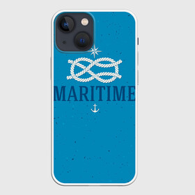 Чехол для iPhone 13 mini с принтом Морской ВМФ в Санкт-Петербурге,  |  | веревка | вмф | волна | море | морской | моряк | океан | профессия | узел | якорь