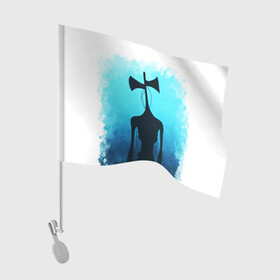 Флаг для автомобиля с принтом СИРЕНОГОЛОВЫЙ КРАСКА в Санкт-Петербурге, 100% полиэстер | Размер: 30*21 см | siren head | игра | монстр | сиреноголовый | существо | хоррор